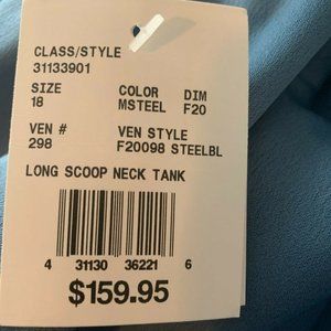 David's Bridal - Slate Blue Spaghetti Strap